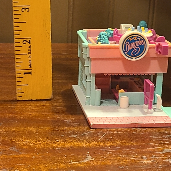 Polly Pocket Blue Bird VTG Vintage Burgers Restaurant Mini - Picture 2 of 7